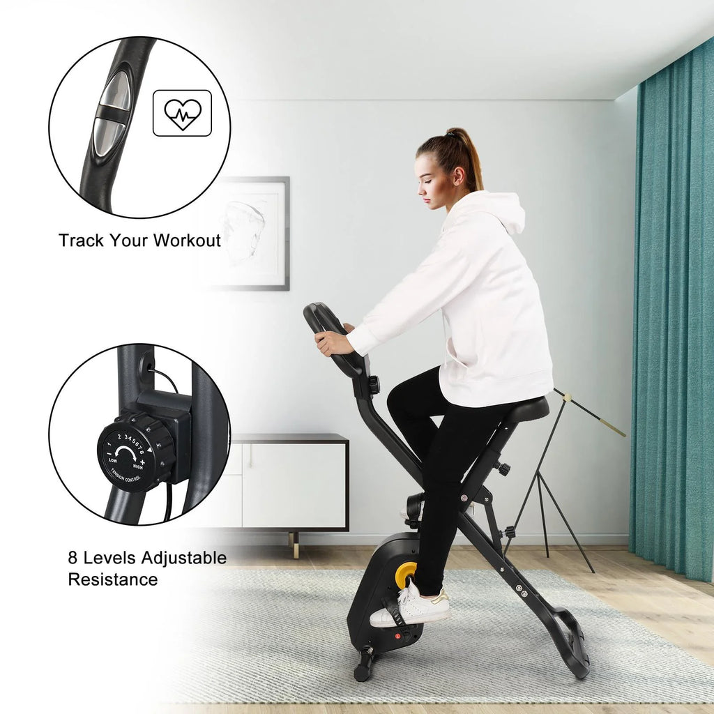 Folding Magnetic Exercise Bike D1696