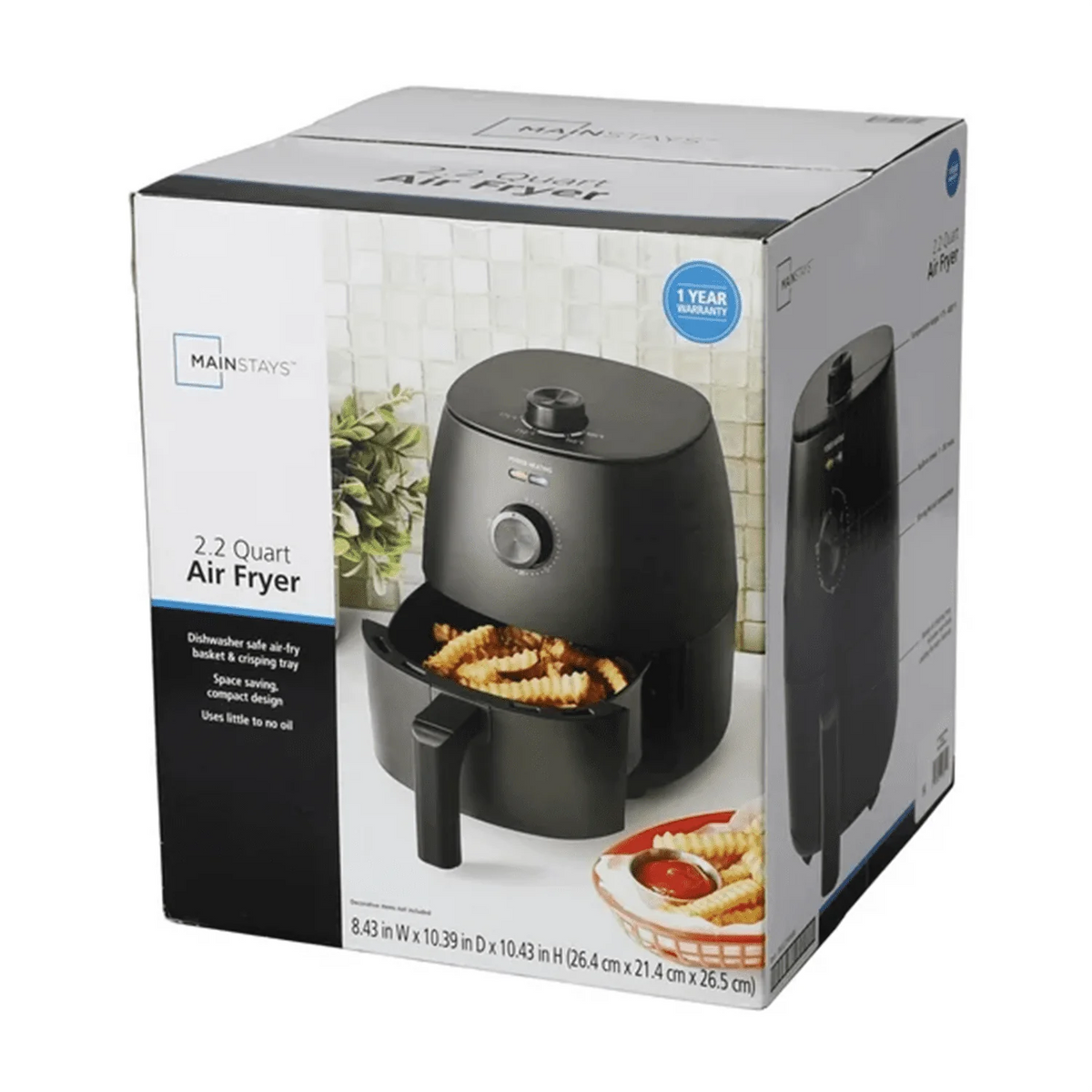 2.2 Quart Compact Non-Stick Air Fryer P803928