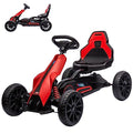 12V 7Ah Battery Powered Electric Drift Kart with Adjustable Speed and Safety Belt, Black S9422