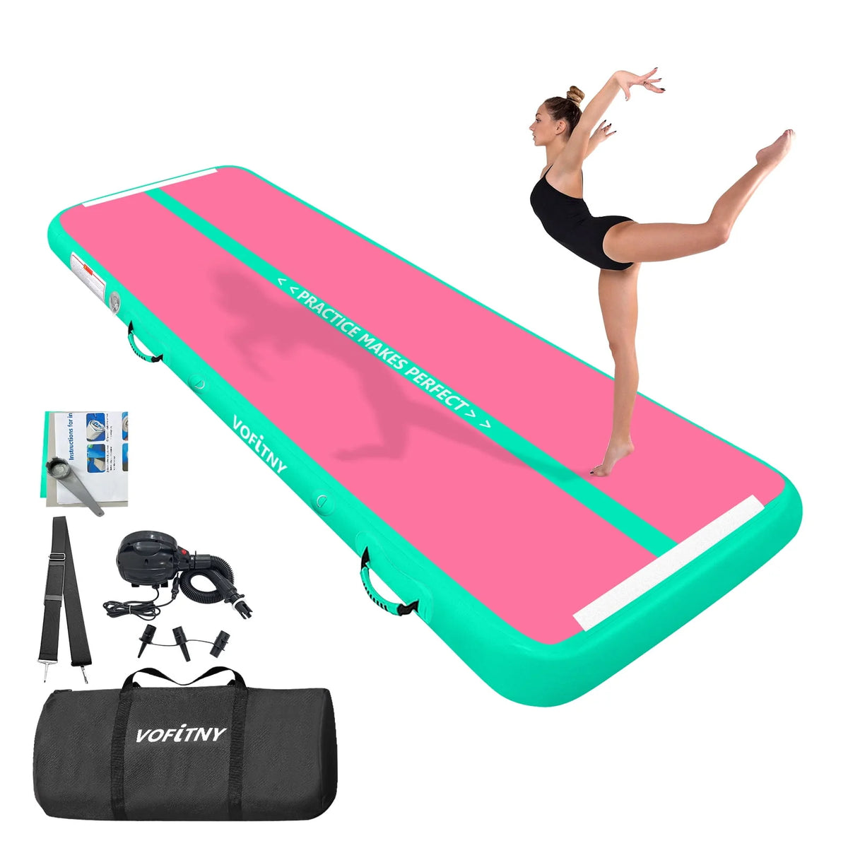 Inflatable Gymnastics Air Tumbling Track Mat 10ft with E-Pump X73234