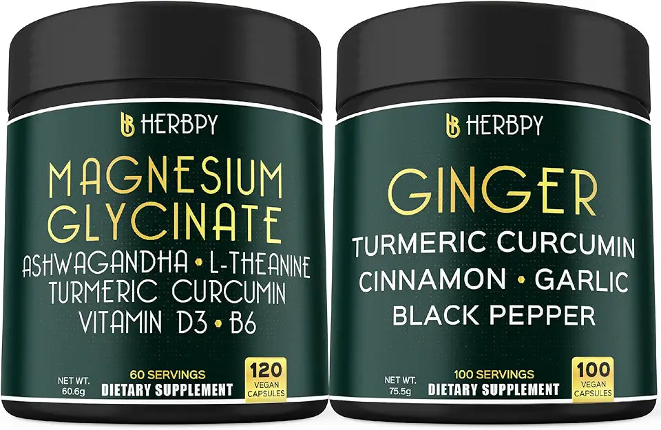 Magnesium Glycinate & Ginger Supplement Bundle K7910