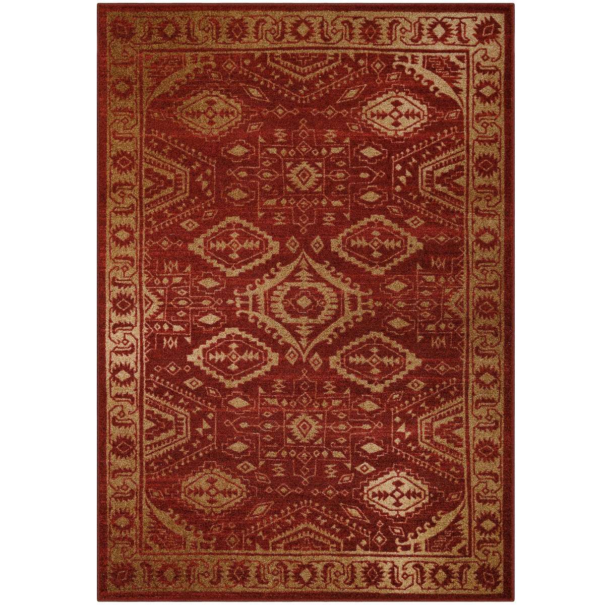 Red Gold 5' x 7' Area Rug N460842