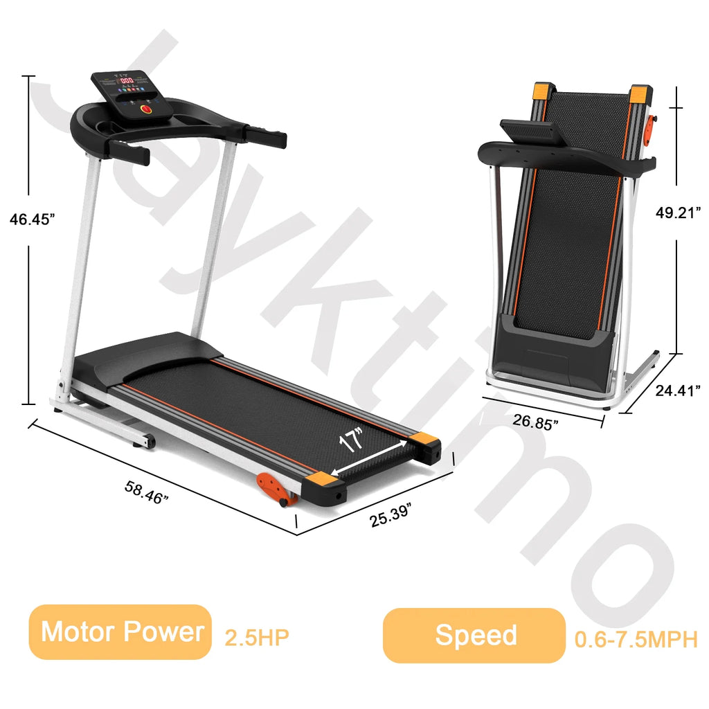 Folding Treadmill 2.5HP 220 LBS Weight Capacity W40764