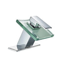 Single Hole Single-Handle Bathroom Faucet with Glass Spout in Polished Chrome U271