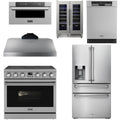 36 Electric Range, Range Hood, Refrigerator, Dishwasher, Microwave and Wine Cooler A680741