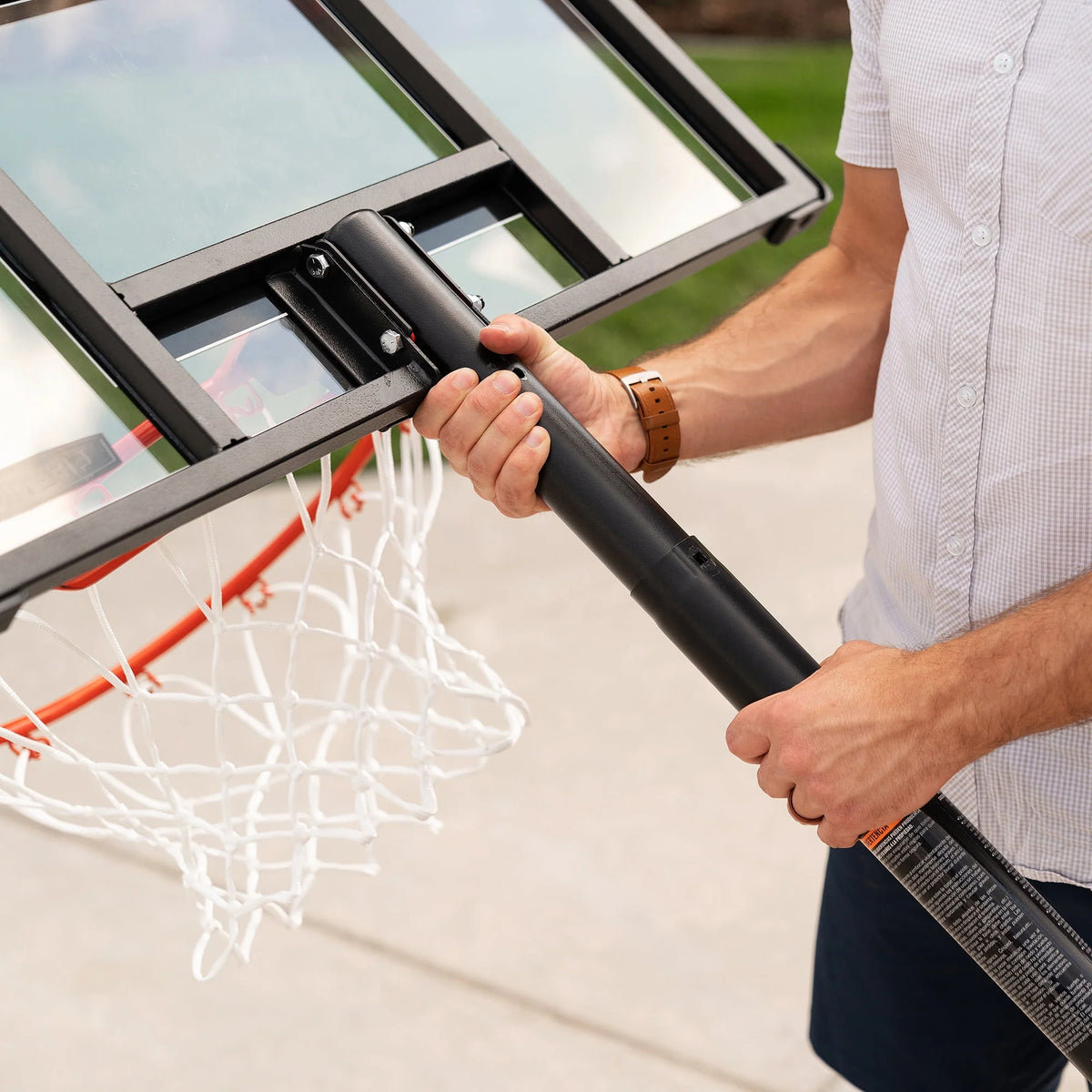 Adjustable Youth Portable Basketball Hoop 30 inch Polycarbonate Z836