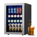 Freestanding Beverage Refrigerator Cooler, 77 Can Glass Door Q4335