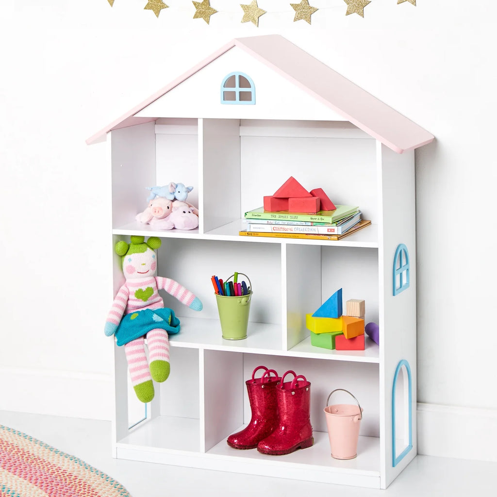 Kids Wooden Dollhouse Bookcase Q97766
