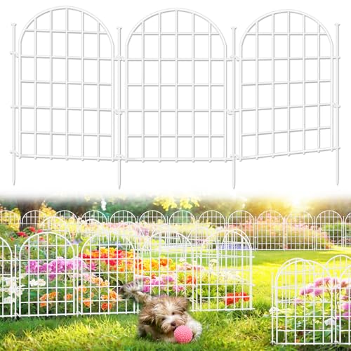 32.5 ft x 22 in 30 Panels Arched No Dig Metal Garden Fence X922