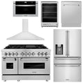 48 Dual Fuel Range, Range Hood, Refrigerator, Microwave Drawer, Dishwasher and Beverage Fridge W3124