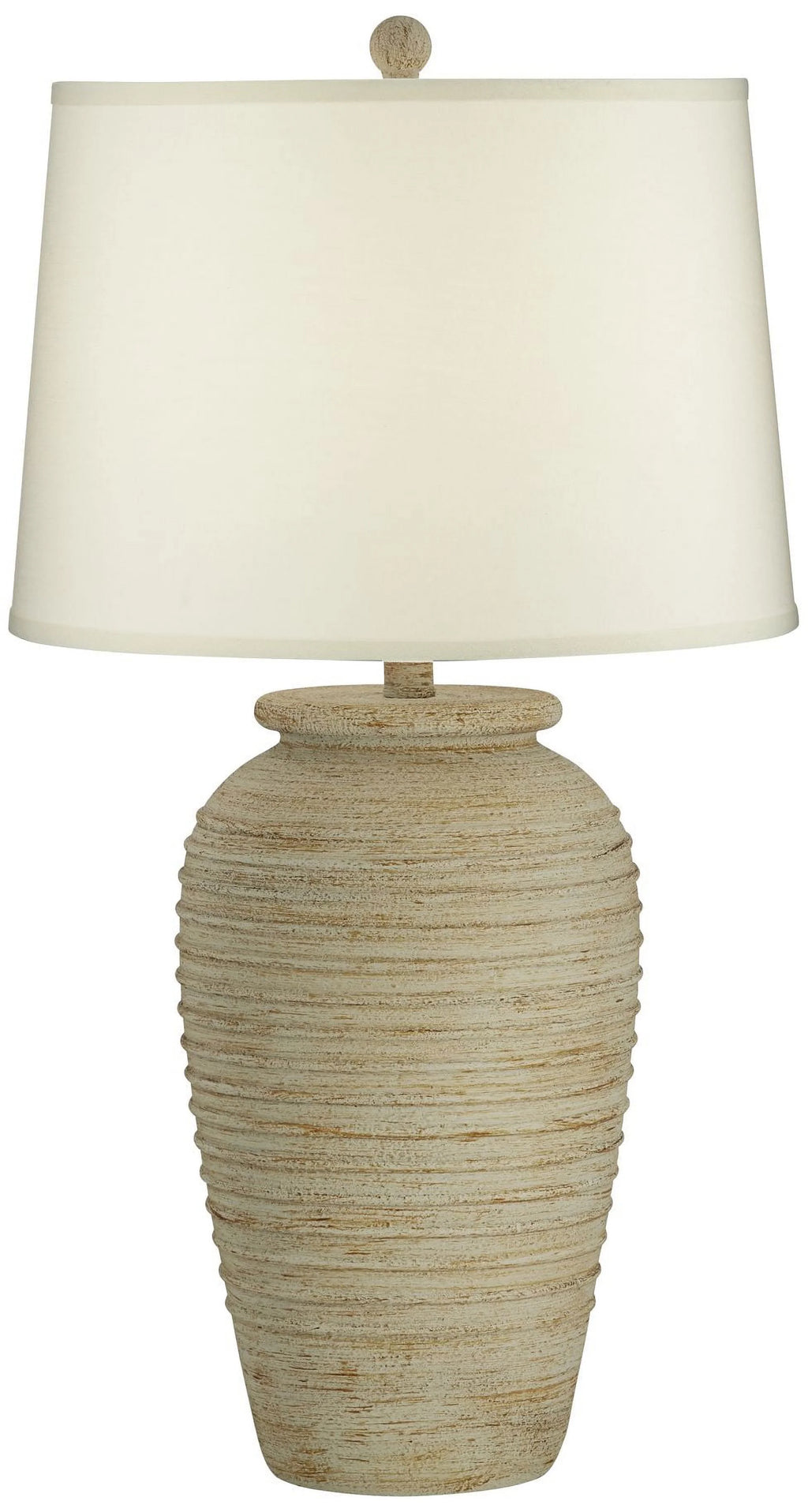 28" Tall Table Lamp with Cream Linen Drum Shade V74842