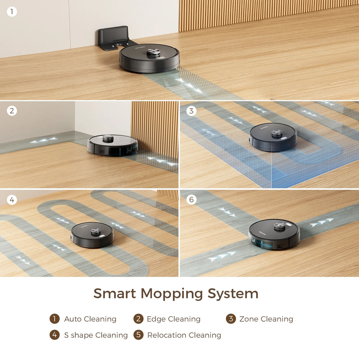 6000Pa Suction Lidar Navigation Robot Vacuum and Mop Combo G907