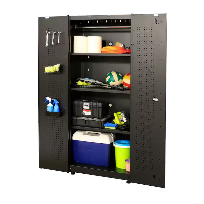 6-Piece Welded Steel Garage Storage System in Black A420723