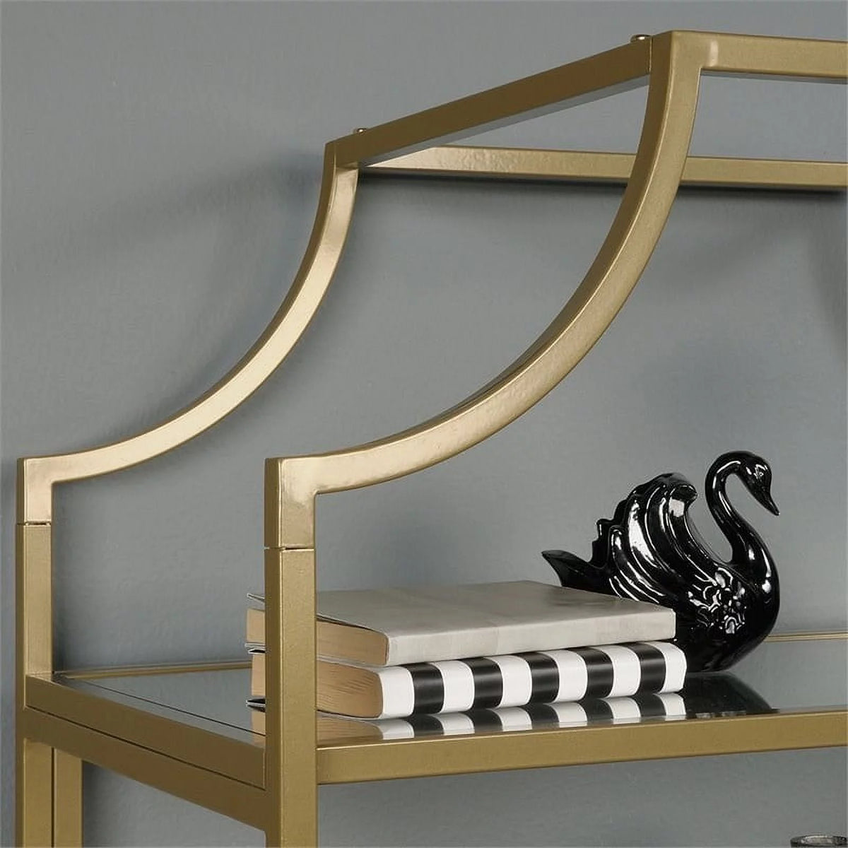 5 Shelf Metal Framed Bookcase Set of 2 X3331