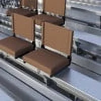 Set of 2 500 lb. Rated Lightweight Stadium Chair with Ultra-Padded Seat, Brown C491939
