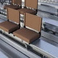 Set of 2 500 lb. Rated Lightweight Stadium Chair with Ultra-Padded Seat, Brown C491939