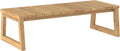 Solid Wood Slat-Top Outdoor Coffee Table, 46 Inch, Natural C831312