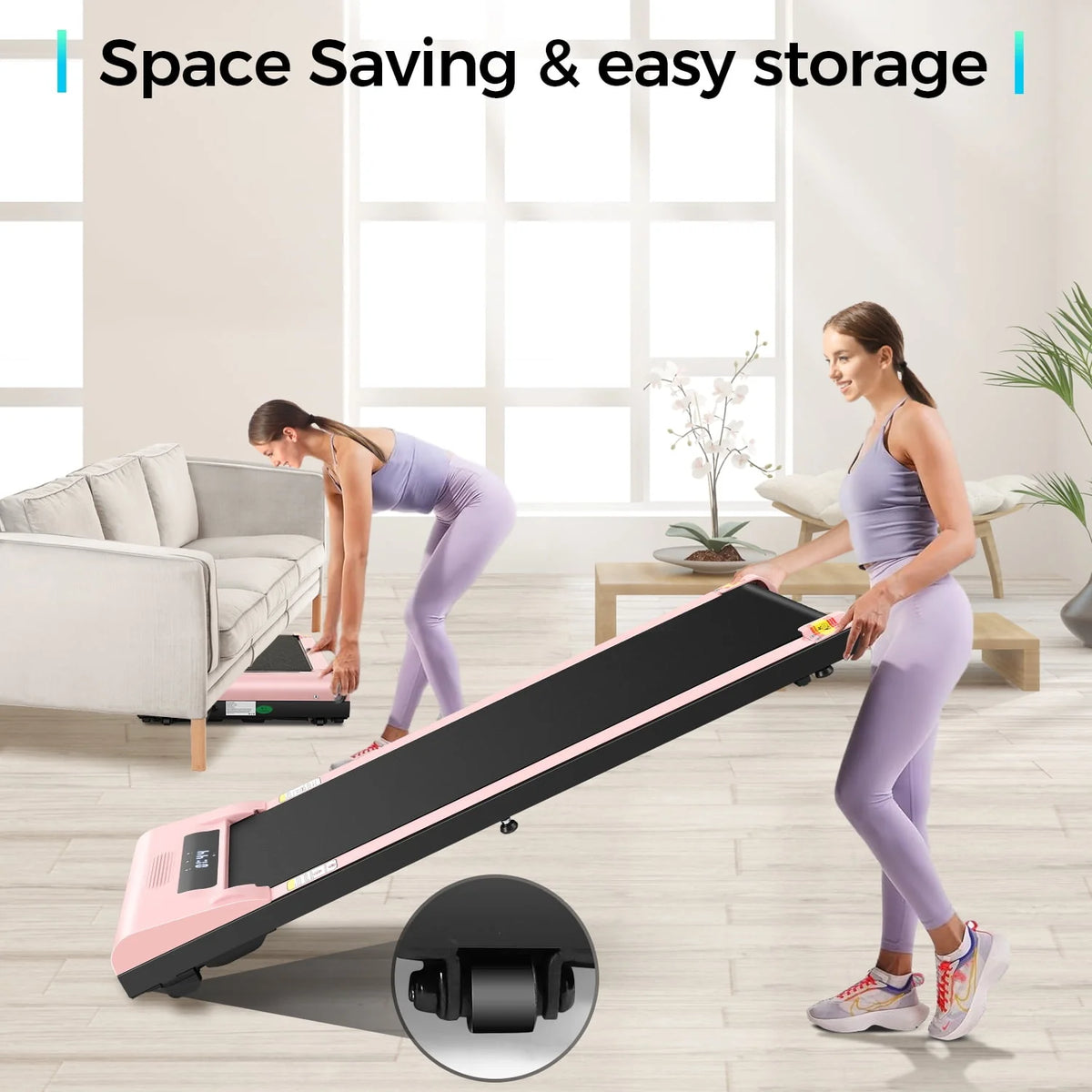 Walking Pad Treadmill 2.5HP Electric Jogging Running Machine U686135