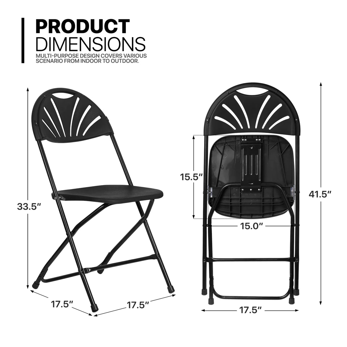 11 Pieces 4.5 Ft White Round Foldable Plastic Table and Chair Set S6268