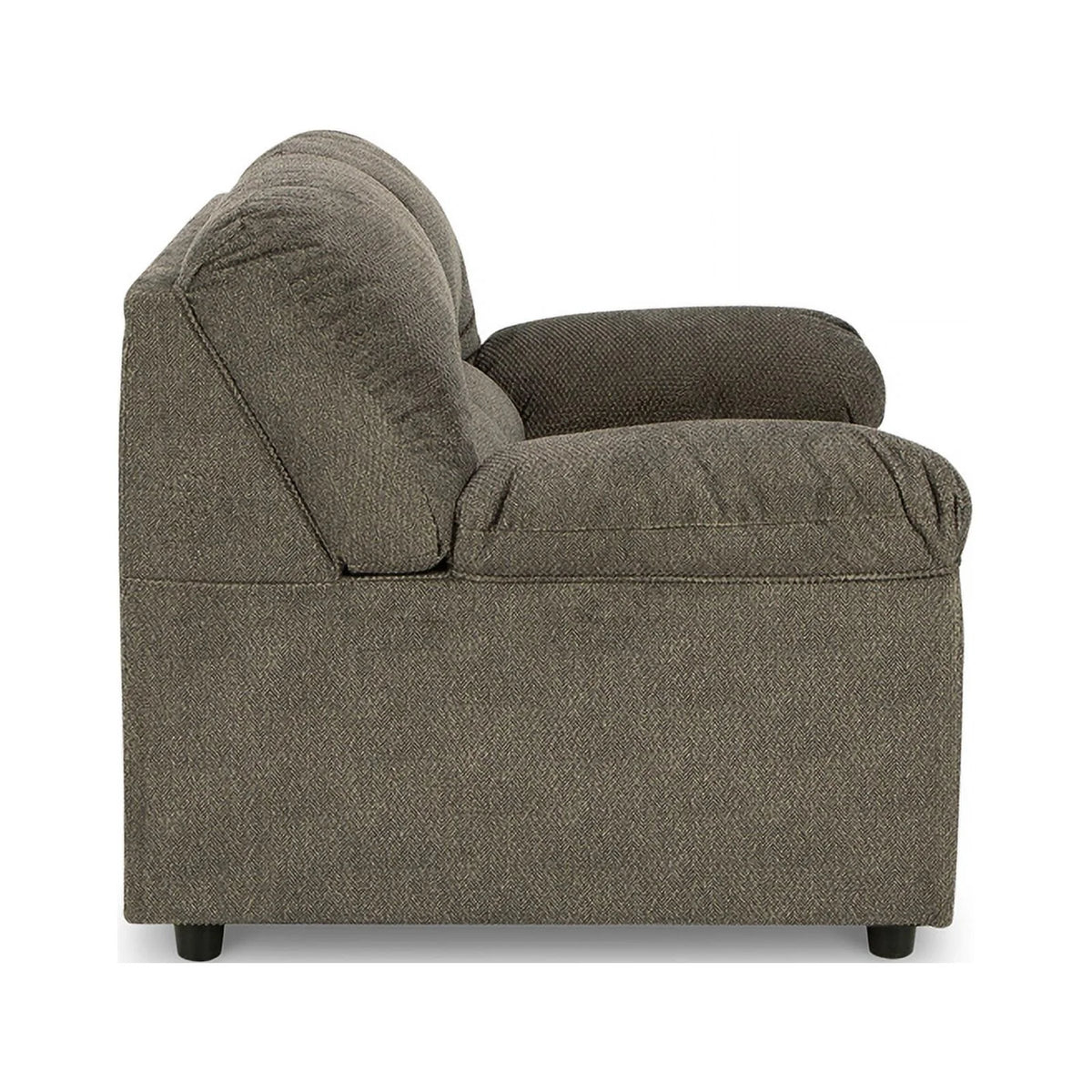 Gray Fabric Wood Loveseat A80805