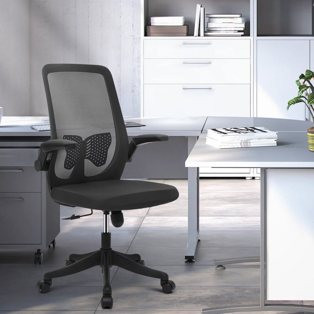 Black Adjustable Mesh Office Chair with Armrest K996