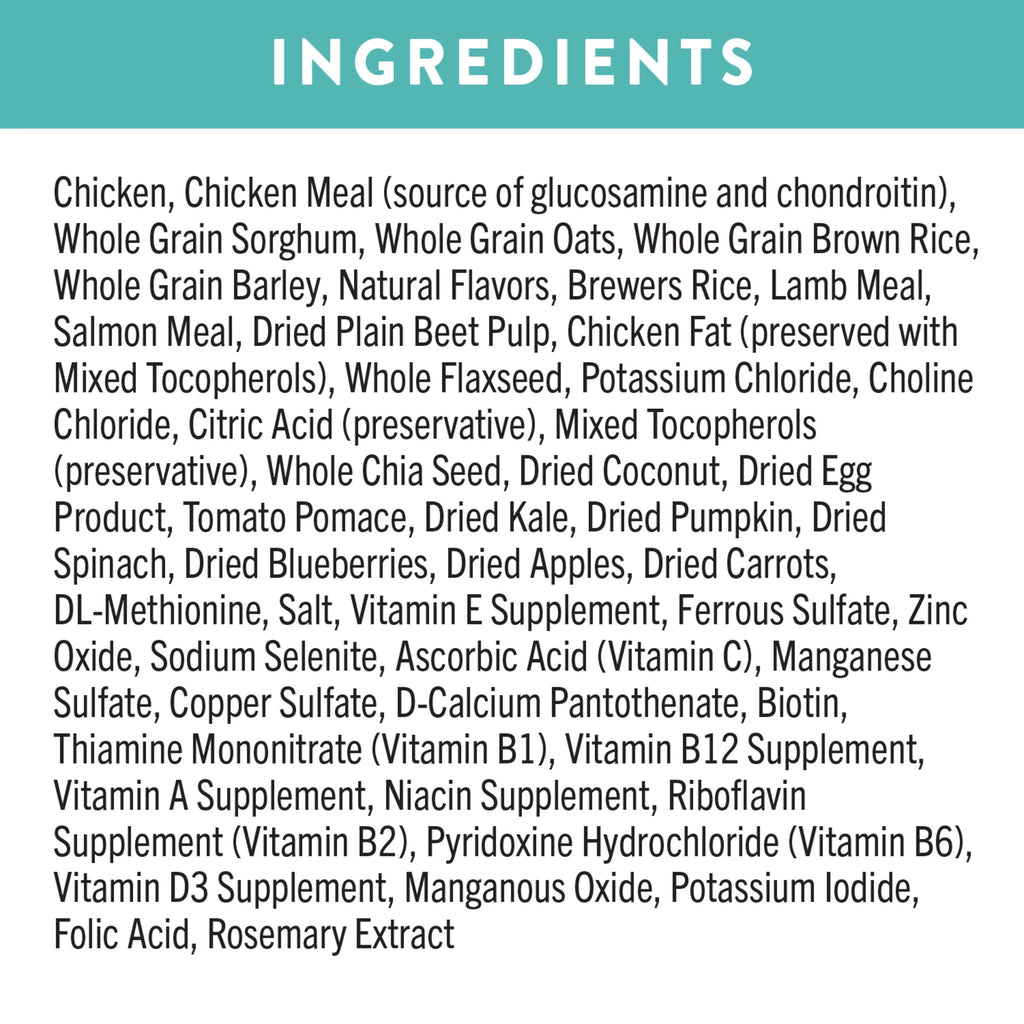 High Protein Natural Dry Dog Food With Chicken, Lamb And Salmon, 15 Lb. Bag N407741