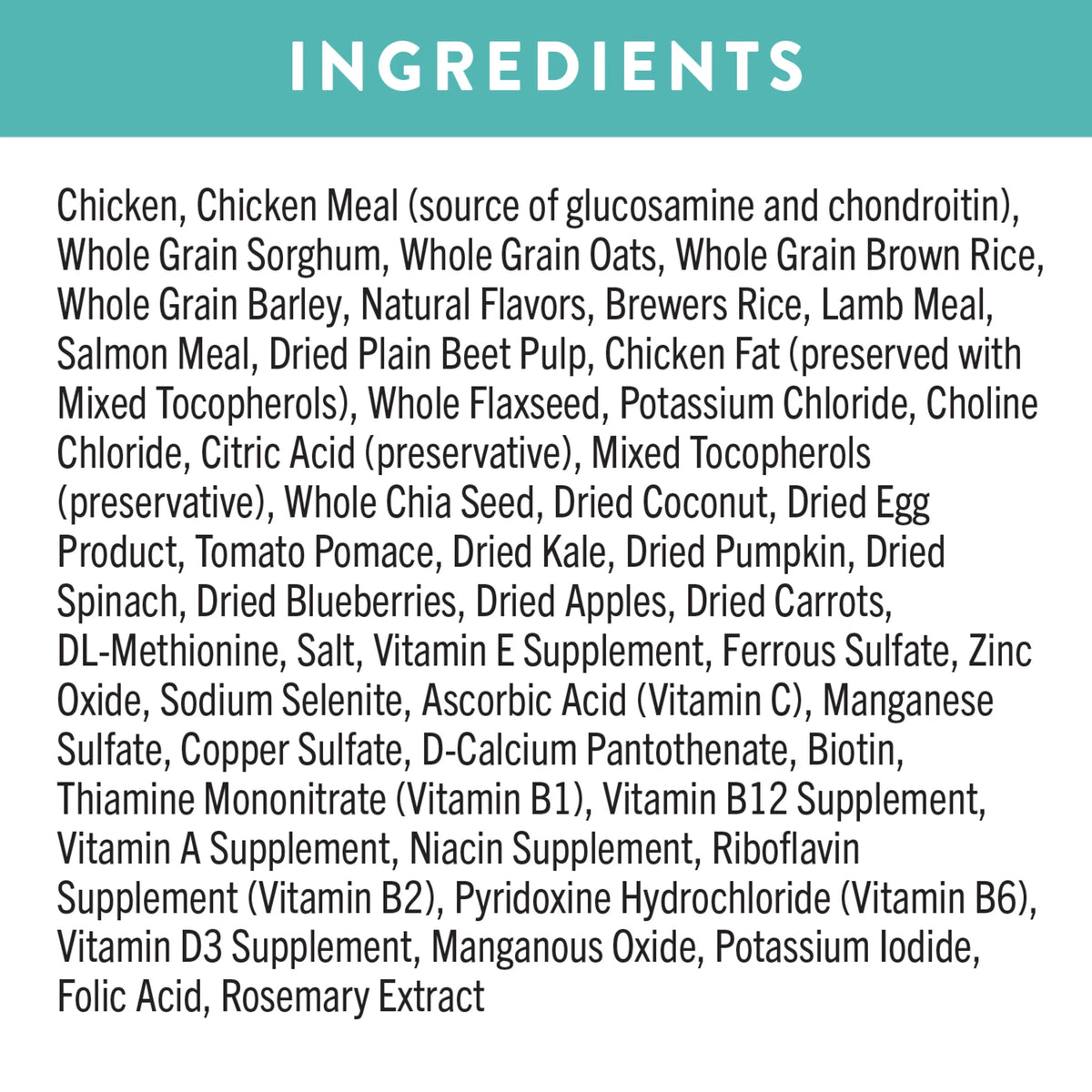 High Protein Natural Dry Dog Food With Chicken, Lamb And Salmon, 15 Lb. Bag N407741