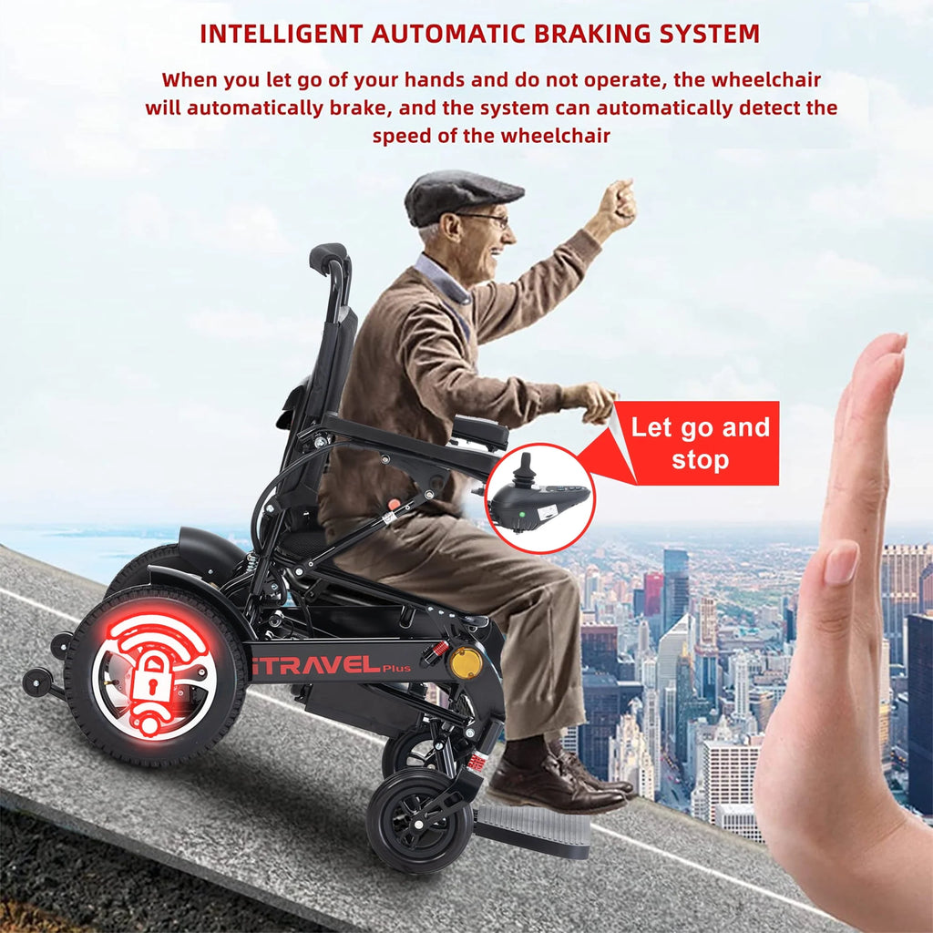 Lightweight Portable Folding Electric Wheelchair with Gel Seat Cushion K58616