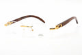 Gold Plated Frame with Burl Red Lacquered Wood Eyeglass Frames A692723
