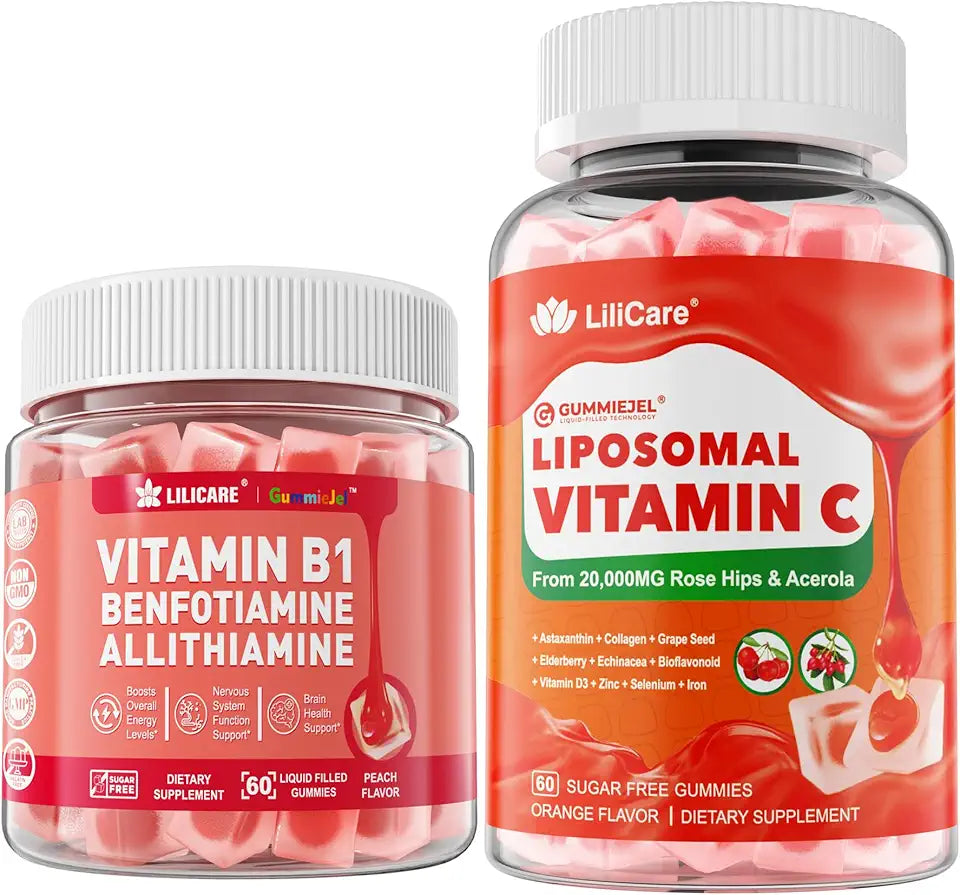 Vitamin C 1000mg Vitamin B1 Gummies Benfotiamine 300mg P5954
