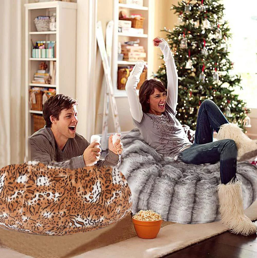 3ft Plush Furry Bean Bag Chair Sofa E1148