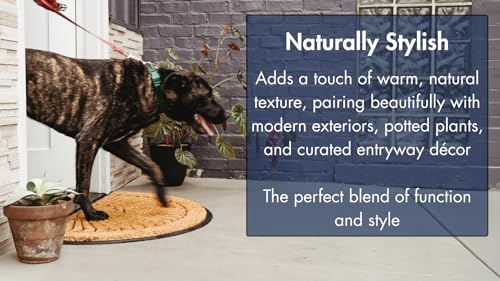 Natural Coco Coir Half Circle Door Mat 24" x 39" O109