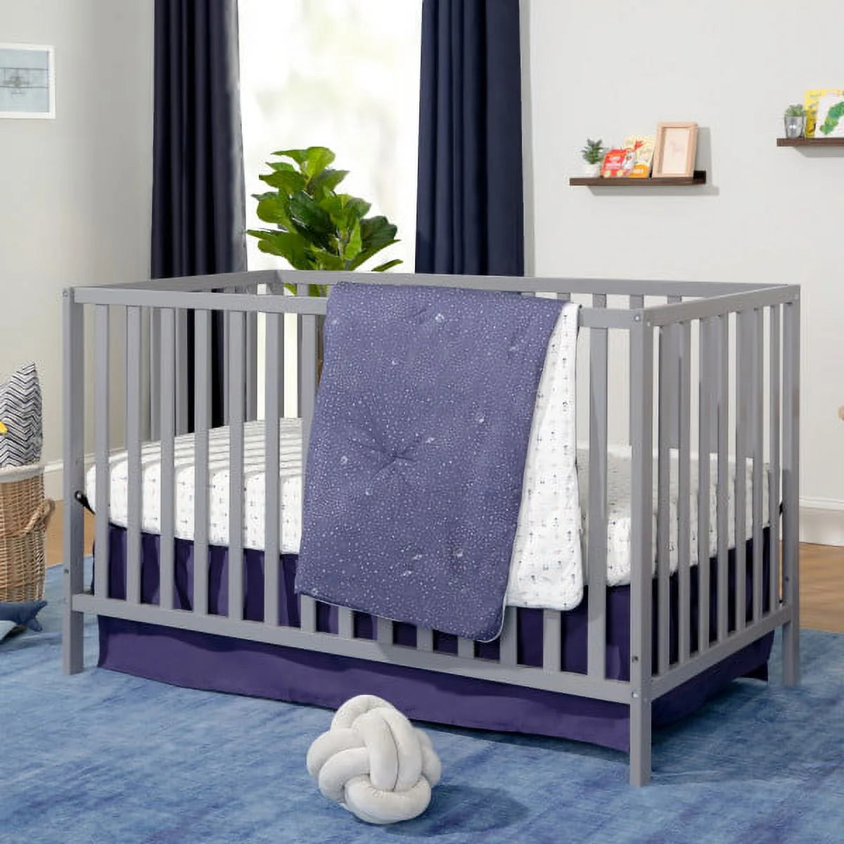 Grey 3-in-1 Convertible Crib A42140
