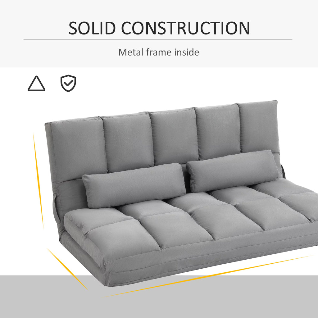 Convertible Floor Sofa with 7 Position Adjustable Backrest W528
