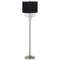 Black Shade Satin Steel Floor Lamp P101960