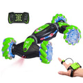 Gesture Sensing RC Stunt Car 4WD 2.4GHz Remote Control Green G39258