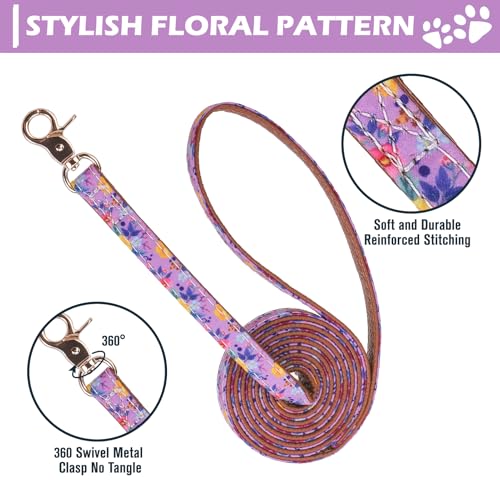 Blue Plaid Dog Collar and Leash Set D544
