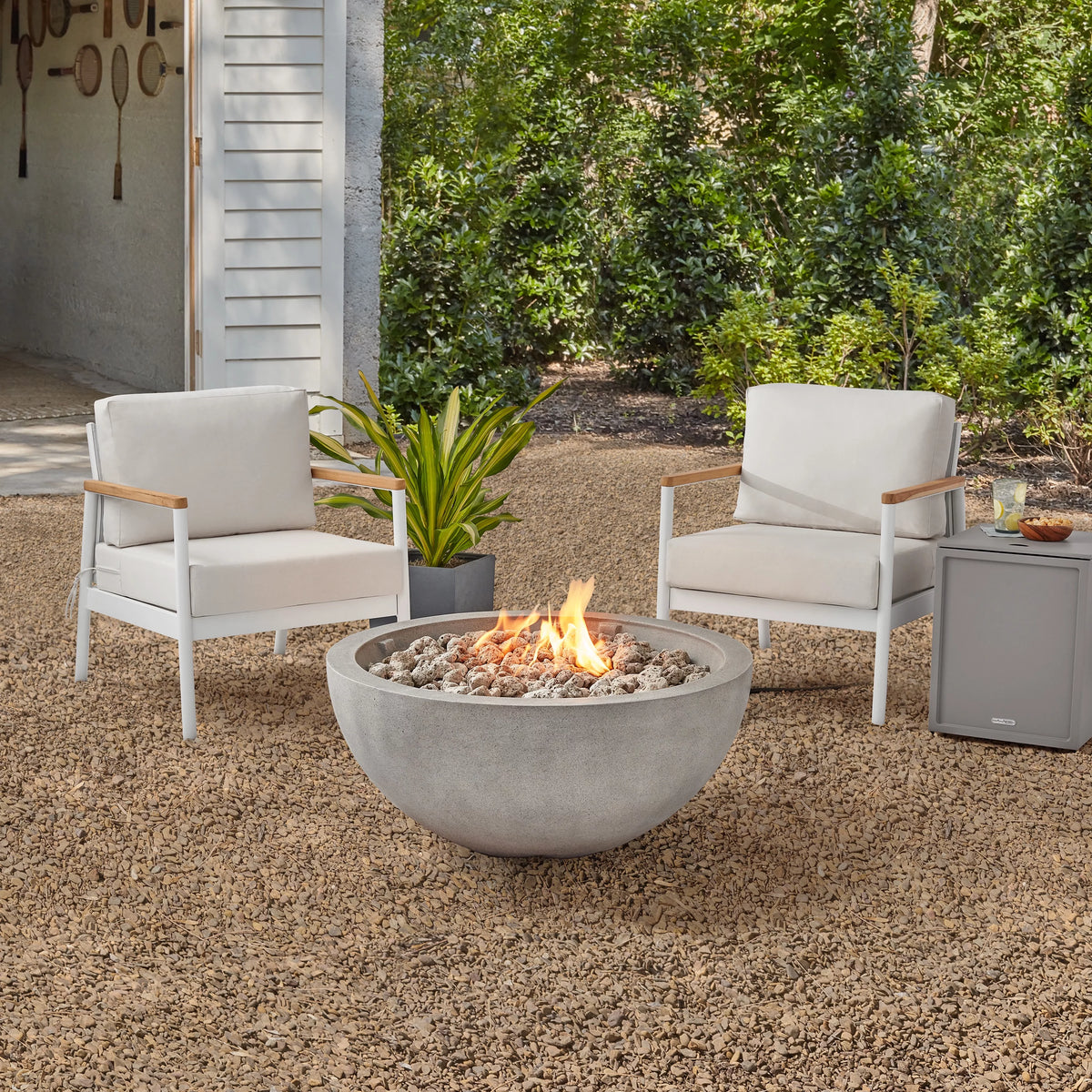 2-Piece Aluminum Outdoor Lounge Chairs Set Z438