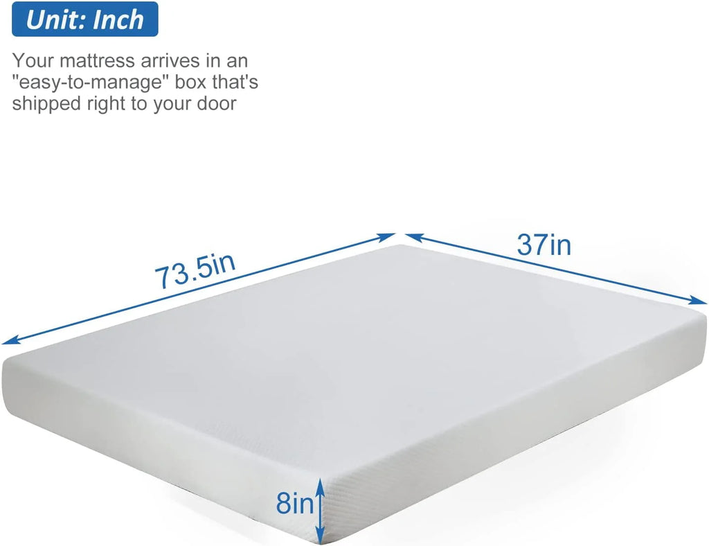 Queen 8 Inch Gel Memory Foam Medium Firm Mattress N35638