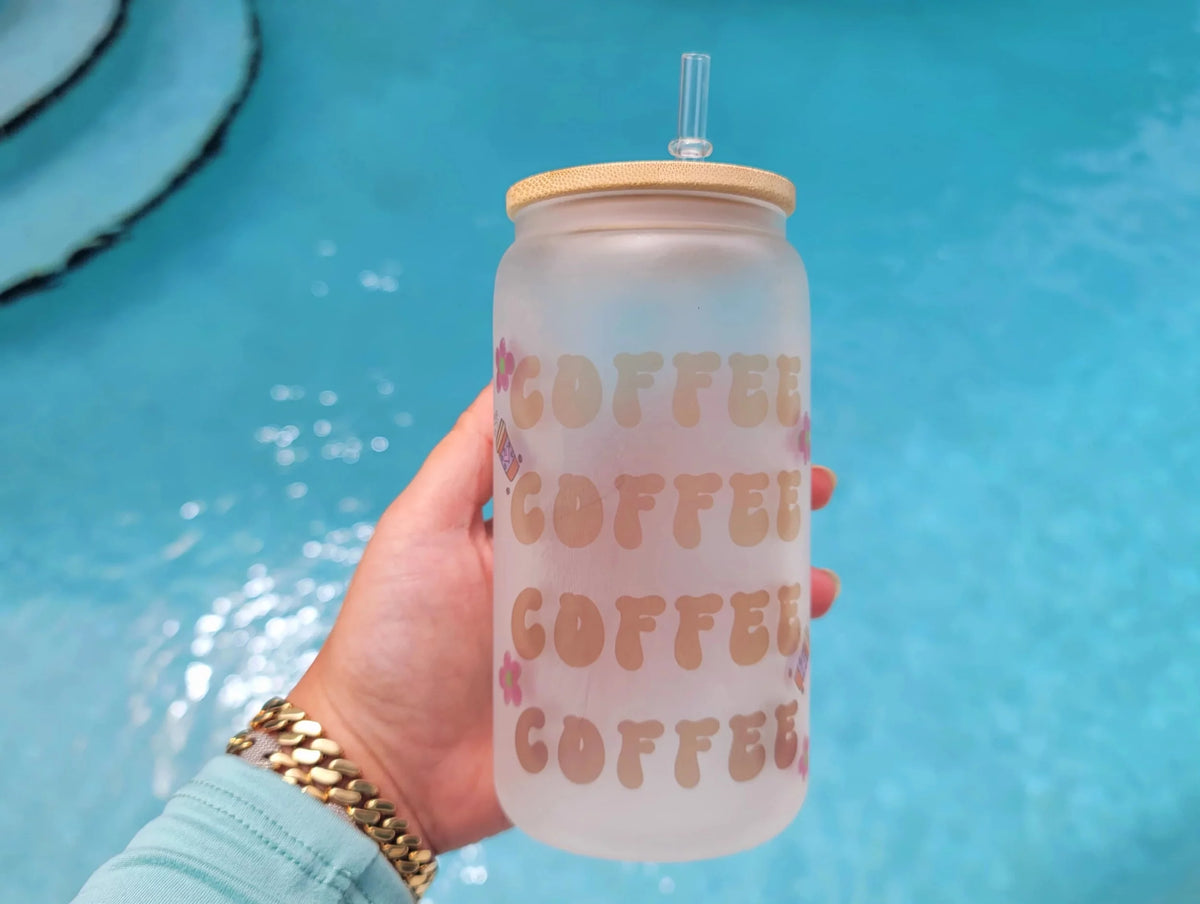 16 oz Coffee Beer Can Glass K137