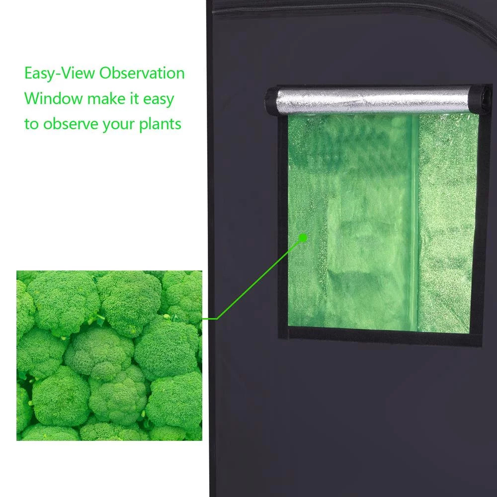 32"x32"x64" Hydroponic Grow Tent with Floor Tray Y43169